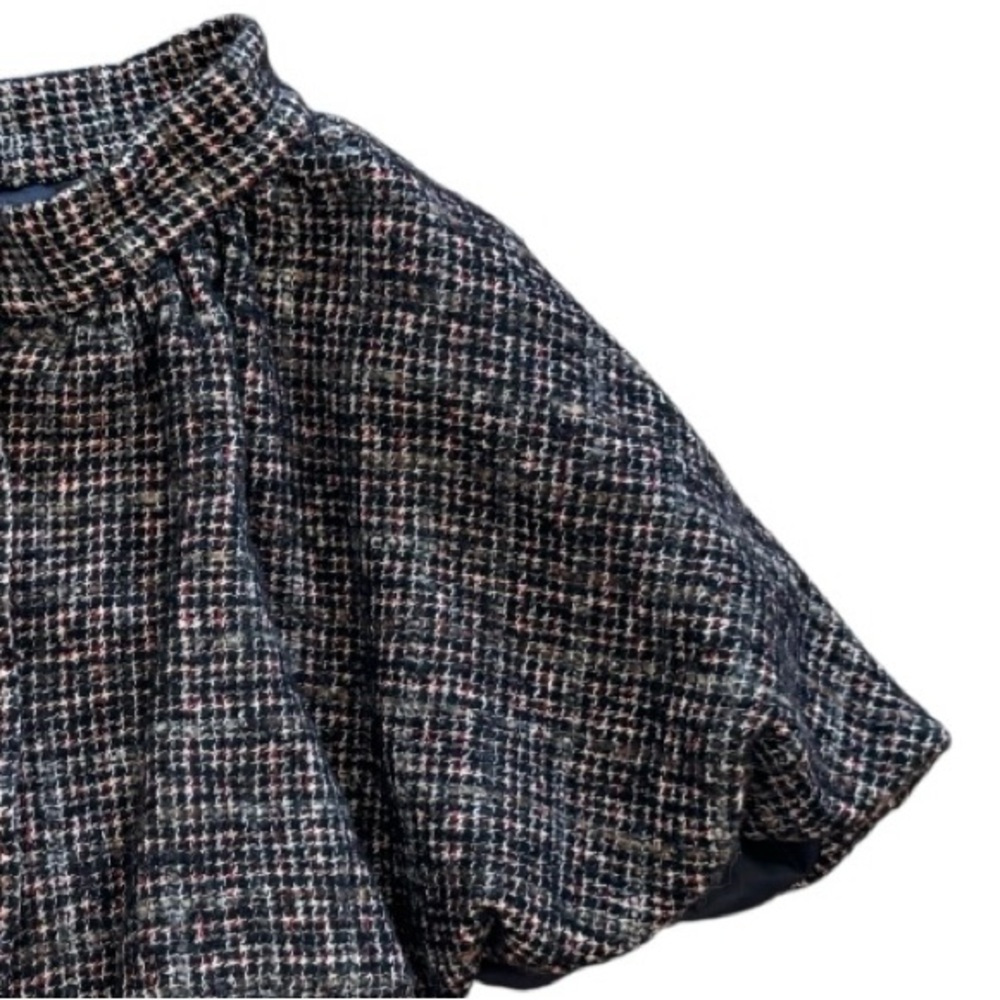 Jill Stuart Tweed Bubble Black,Red and White Mini Skirt with Button Front - Picture 4 of 11